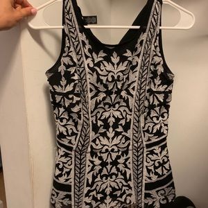 Black and white peplum top